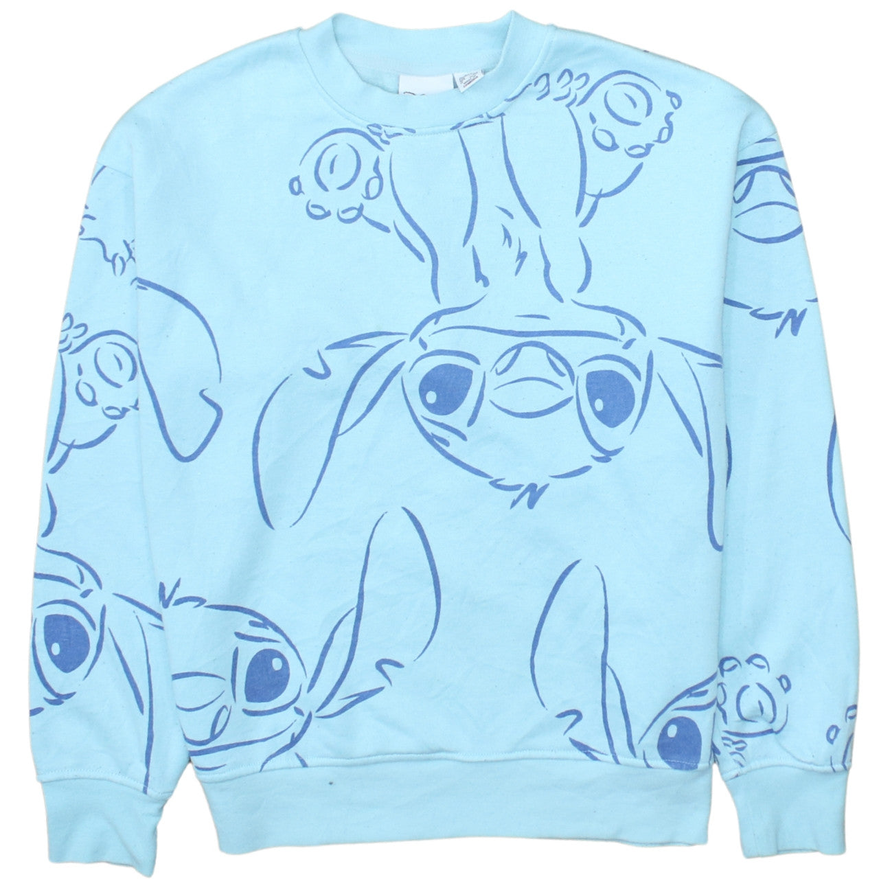 Womens UK Size 2XS Disney Blue Pullover Sweatshirt