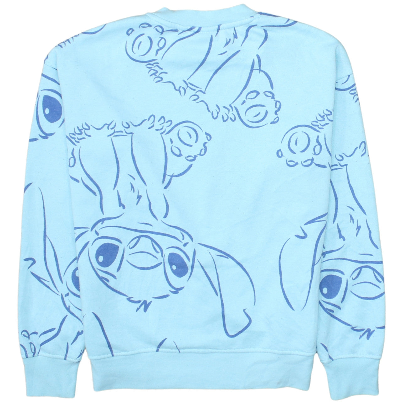 Womens UK Size 2XS Disney Blue Pullover Sweatshirt