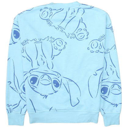 Womens UK Size 2XS Disney Blue Pullover Sweatshirt