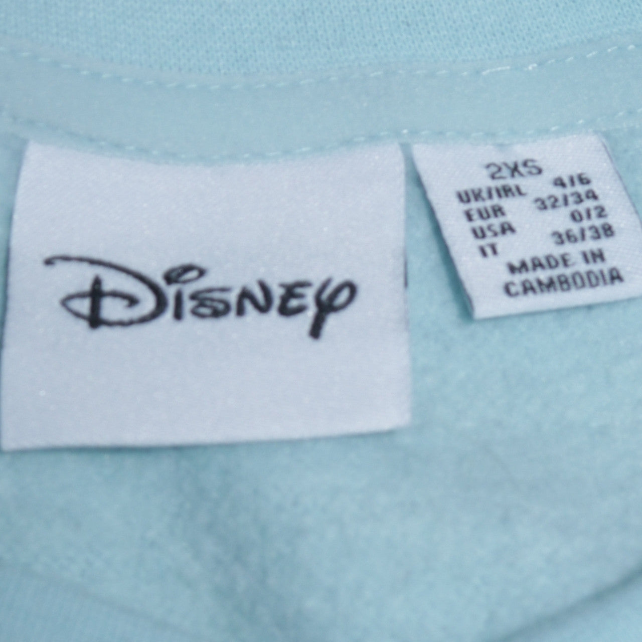 Womens UK Size 2XS Disney Blue Pullover Sweatshirt