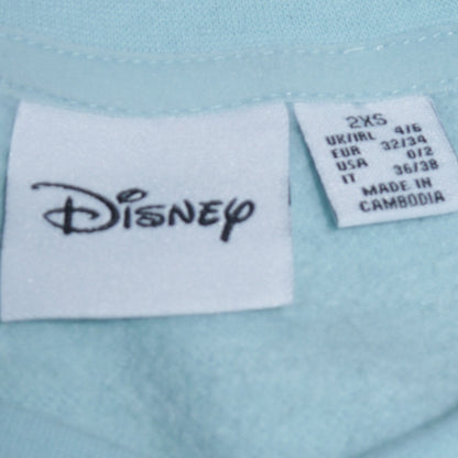 Womens UK Size 2XS Disney Blue Pullover Sweatshirt