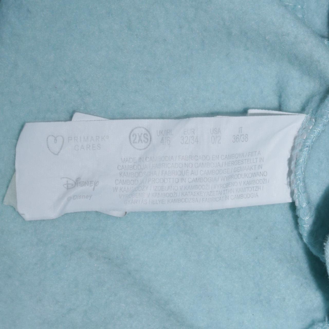 Womens UK Size 2XS Disney Blue Pullover Sweatshirt