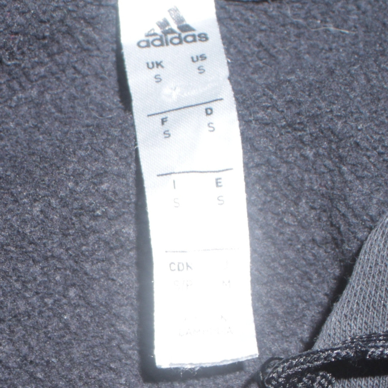 Mens UK Size S adidas Black Pullover Hoodie