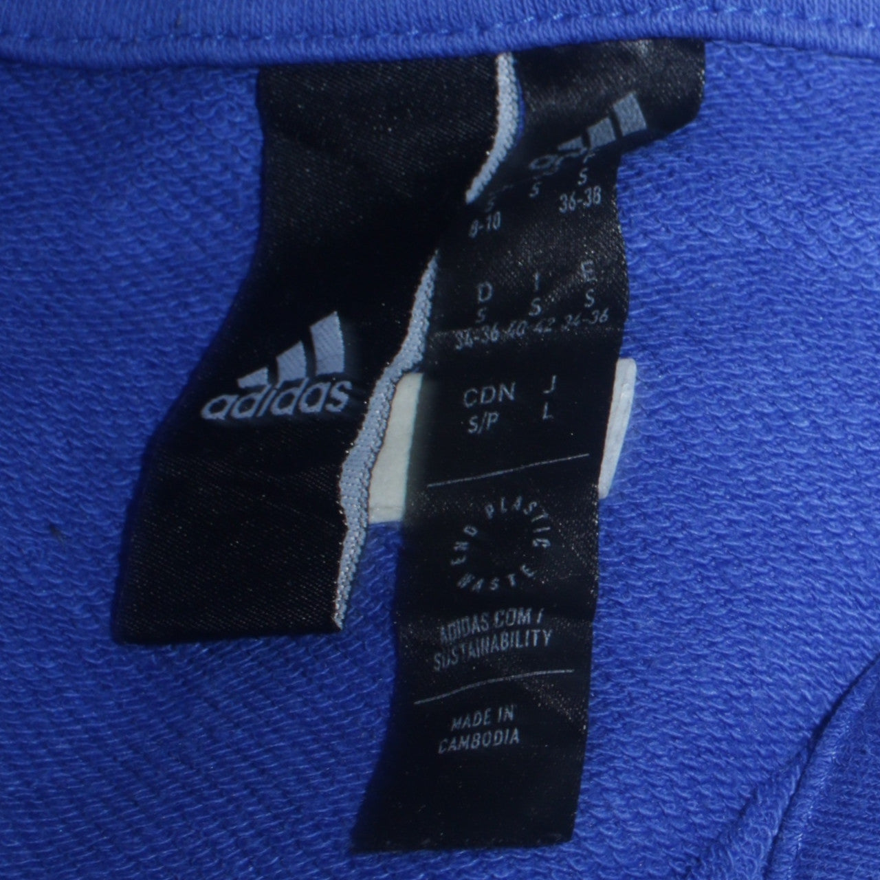 Womens UK Size 8 adidas Blue Pullover Sweatshirt