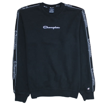 Mens UK Size L Champion Black Pullover Sweatshirt