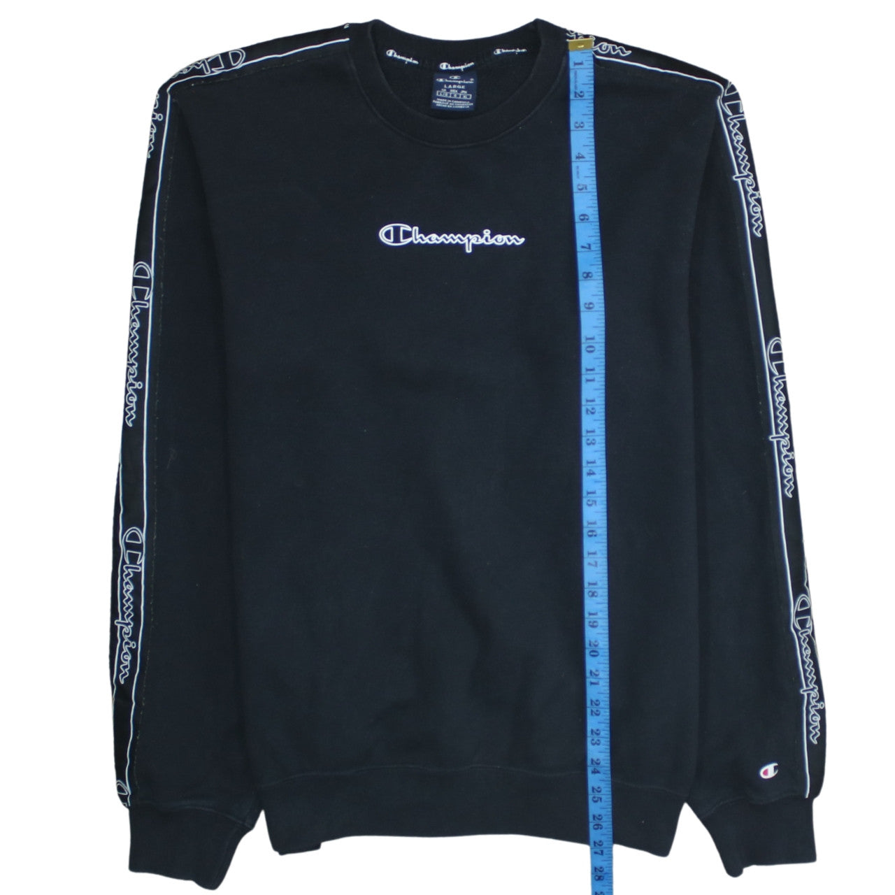Mens UK Size L Champion Black Pullover Sweatshirt