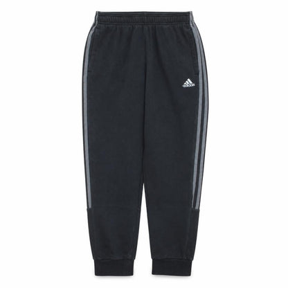 Front view of Adidas Men's Black Jogger Sweatpants S Elastic Waist Tapered Fit