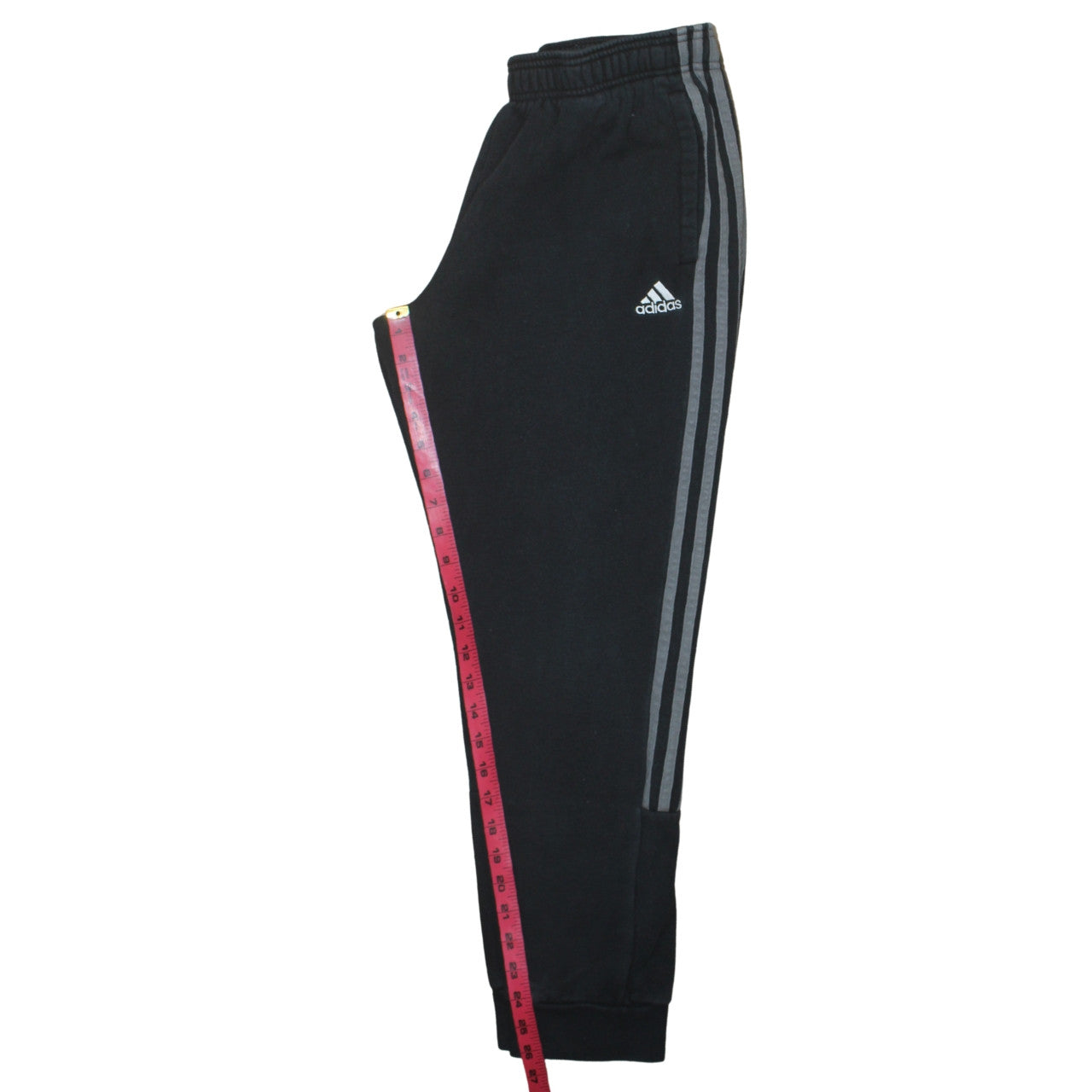 Adidas Men's Black Jogger Sweatpants S Elastic Waist Tapered Fit
