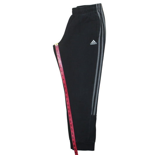 Adidas Men's Black Jogger Sweatpants S Elastic Waist Tapered Fit