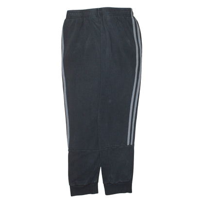 Adidas Men's Black Jogger Sweatpants S Elastic Waist Tapered Fit