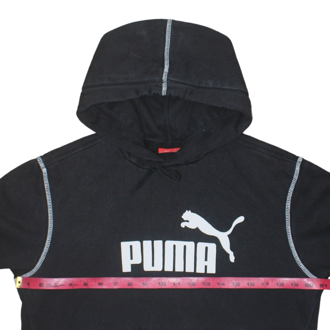 Mens UK Size S PUMA Black Pullover Hoodie