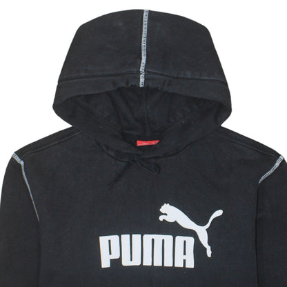 Mens UK Size S PUMA Black Pullover Hoodie