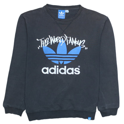 Mens UK Size M adidas Black Pullover Sweatshirt