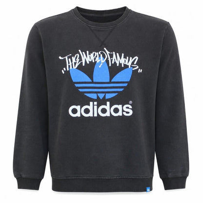 Mens UK Size M adidas Black Pullover Sweatshirt