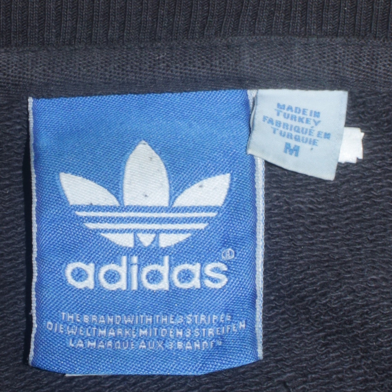 Mens UK Size M adidas Black Pullover Sweatshirt