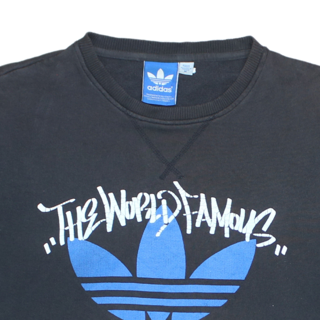 Mens UK Size M adidas Black Pullover Sweatshirt