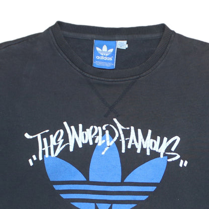Mens UK Size M adidas Black Pullover Sweatshirt