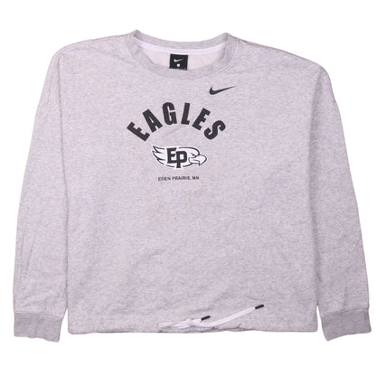 Womens UK Size L Nike Grey Pullover Sweatshirt