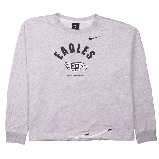 Womens UK Size L Nike Grey Pullover Sweatshirt