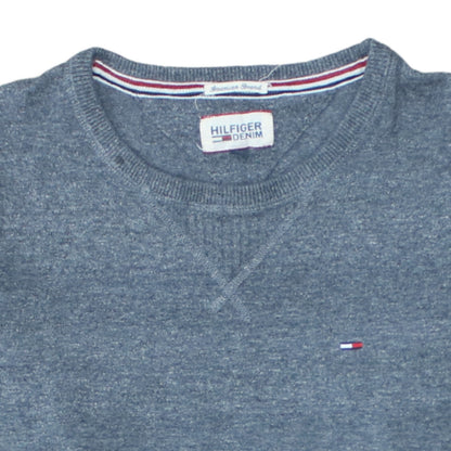 Mens UK Size S Tommy Hilfiger Blue Pullover Jumper