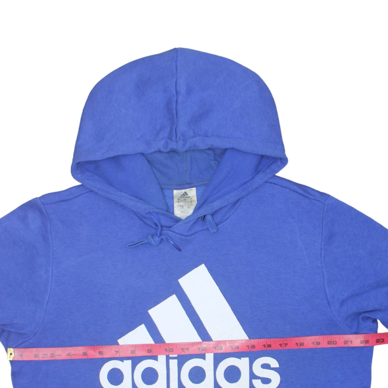 Mens UK Size L adidas Blue Pullover Hoodie
