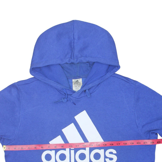 Mens UK Size L adidas Blue Pullover Hoodie