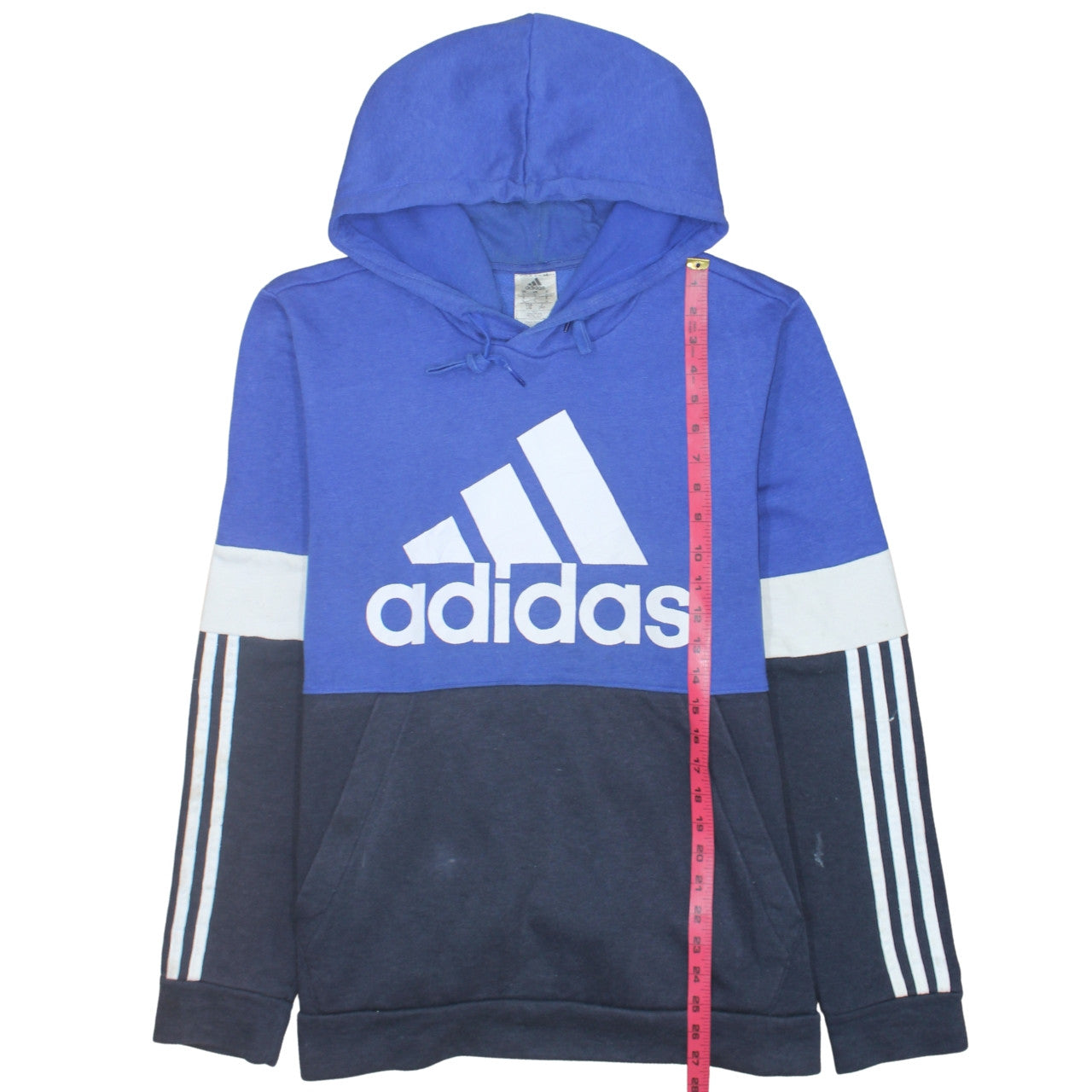 Mens UK Size L adidas Blue Pullover Hoodie