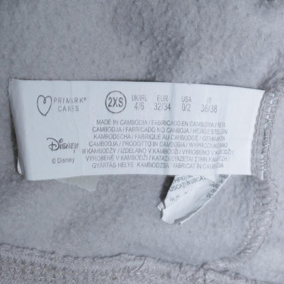Womens UK Size 2XS Disney Grey Pullover Sweatshirt