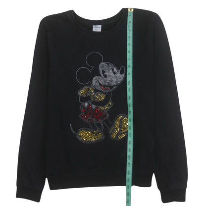 Womens UK Size 14 Disney Black Pullover Sweatshirt