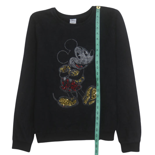 Womens UK Size 14 Disney Black Pullover Sweatshirt