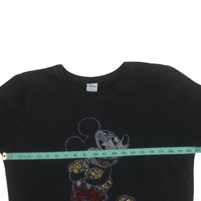 Womens UK Size 14 Disney Black Pullover Sweatshirt