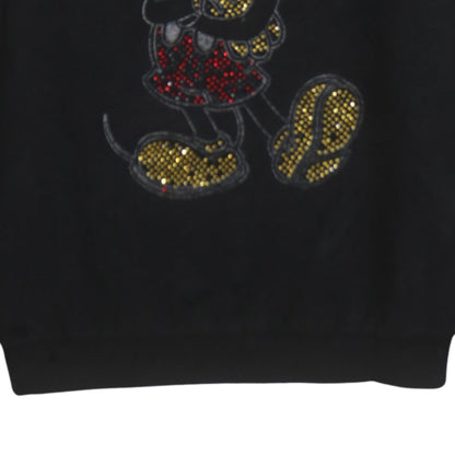 Womens UK Size 14 Disney Black Pullover Sweatshirt