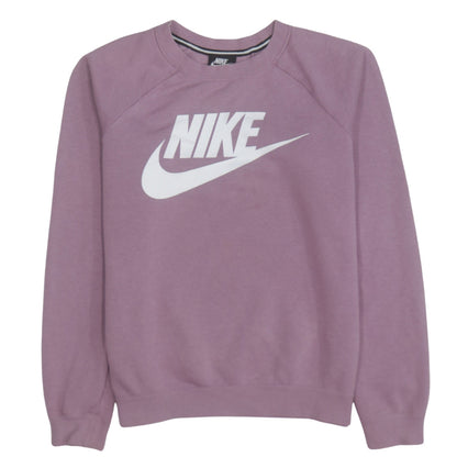 Womens UK Size S Nike Pink Pullover Sweatshirt