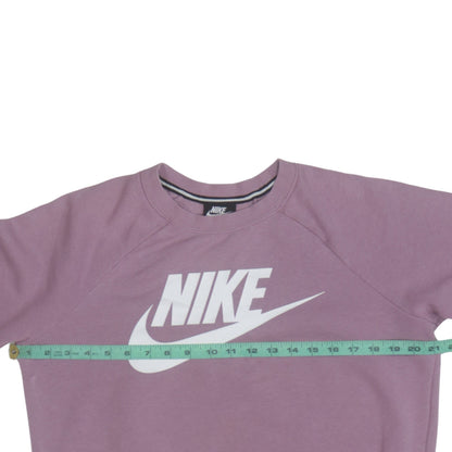 Womens UK Size S Nike Pink Pullover Sweatshirt