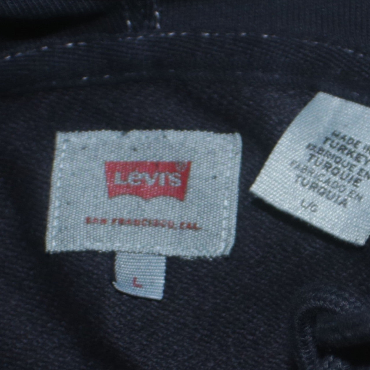 Mens UK Size L Levi's Black Pullover Hoodie