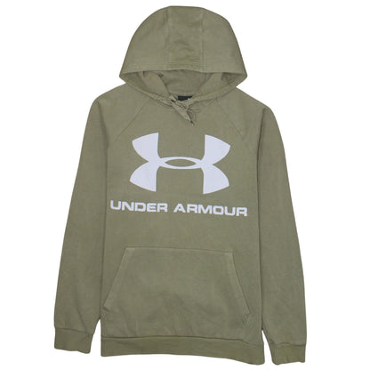 Mens UK Size M Under armour Green Pullover Hoodie