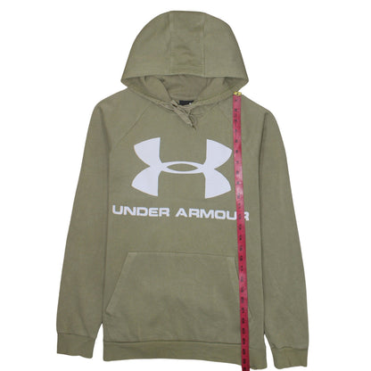 Mens UK Size M Under armour Green Pullover Hoodie