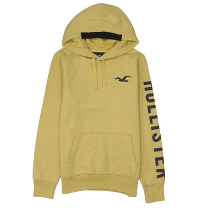 Mens UK Size XS Hollister Yellow Pullover Hoodie