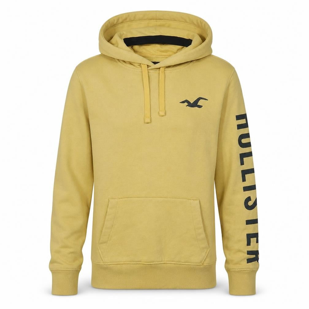 Mens UK Size XS Hollister Yellow Pullover Hoodie