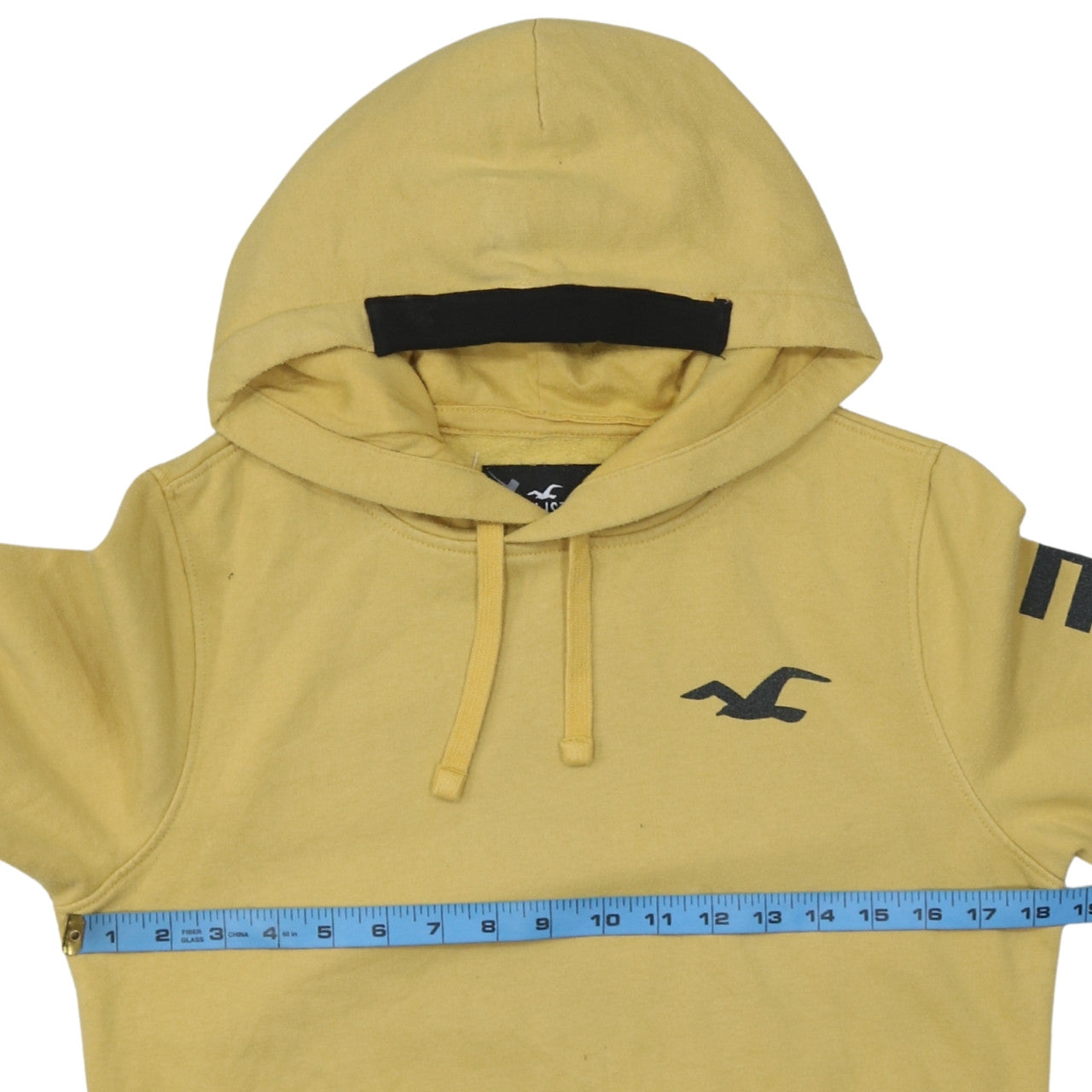 Mens UK Size XS Hollister Yellow Pullover Hoodie