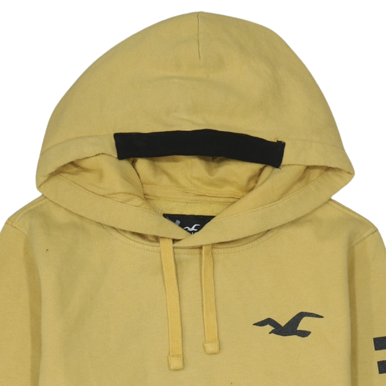 Mens UK Size XS Hollister Yellow Pullover Hoodie