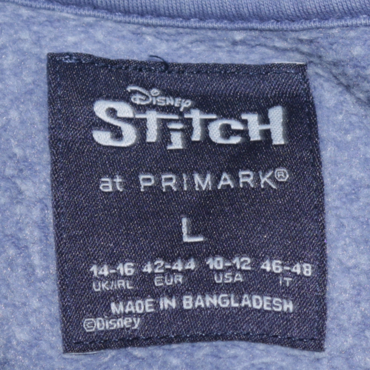 Womens UK Size L Primark Blue Pullover Sweatshirt