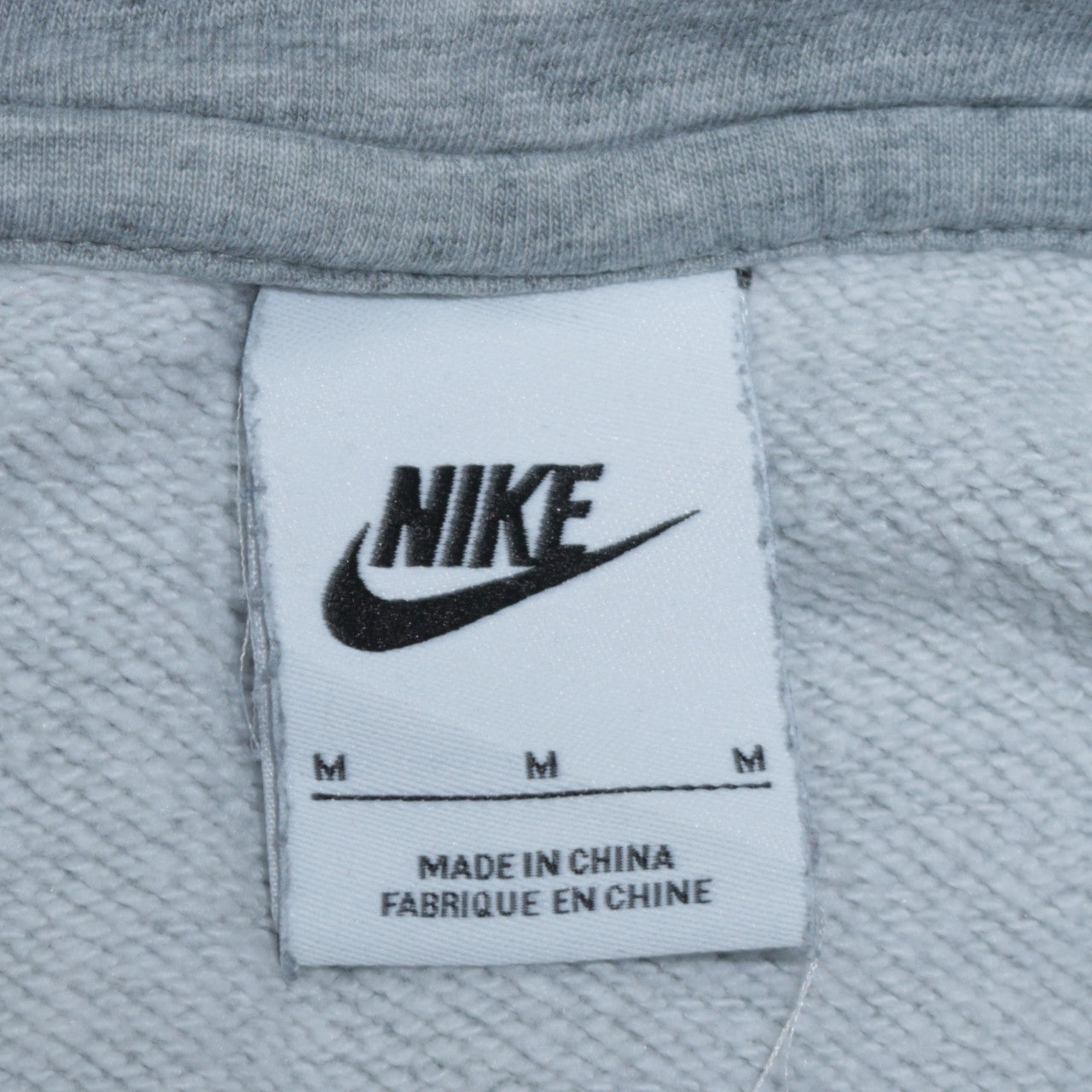 Mens UK Size M Nike Grey Full Zip Hoodie