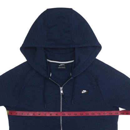 Mens UK Size S Nike Blue Full Zip Hoodie