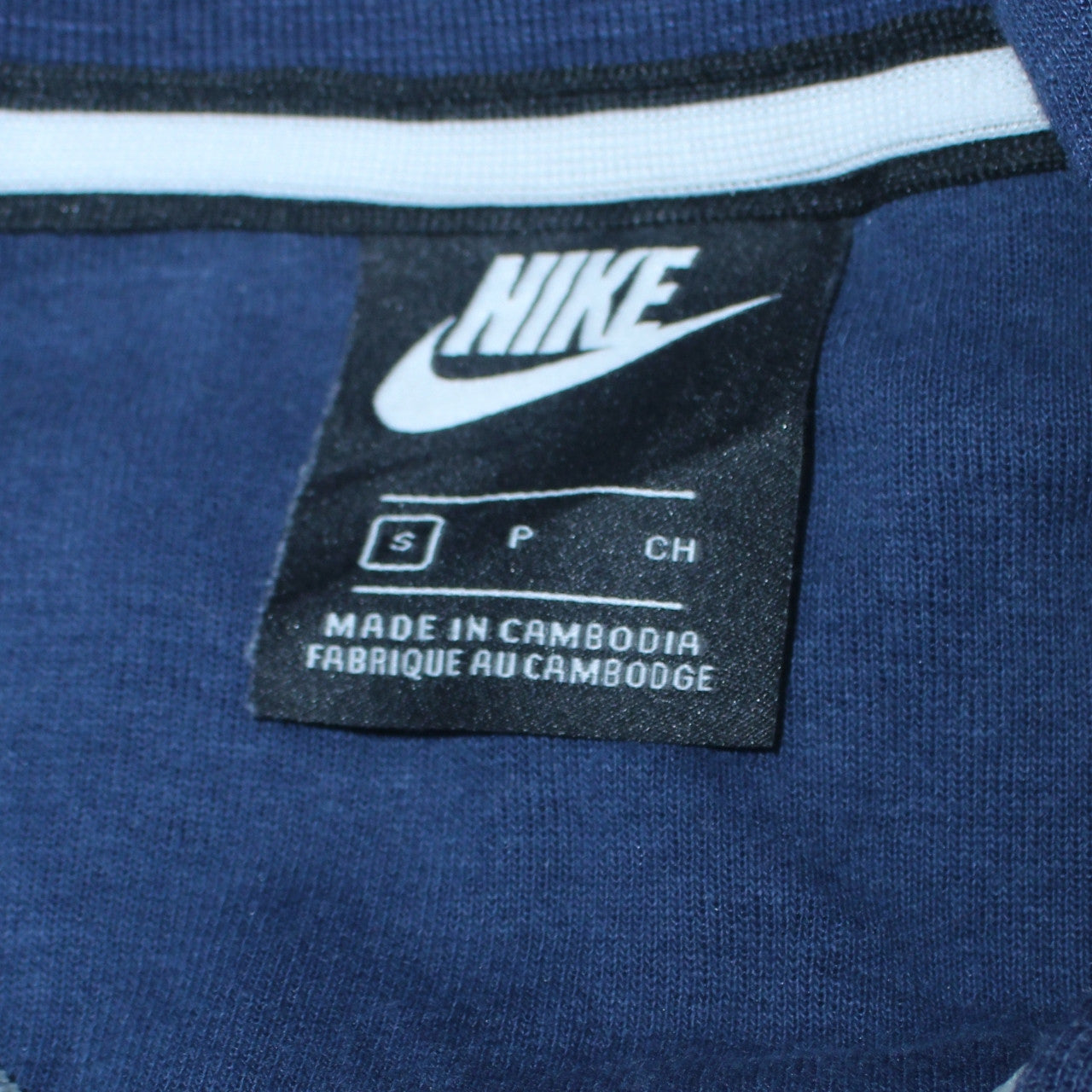 Mens UK Size S Nike Blue Full Zip Hoodie