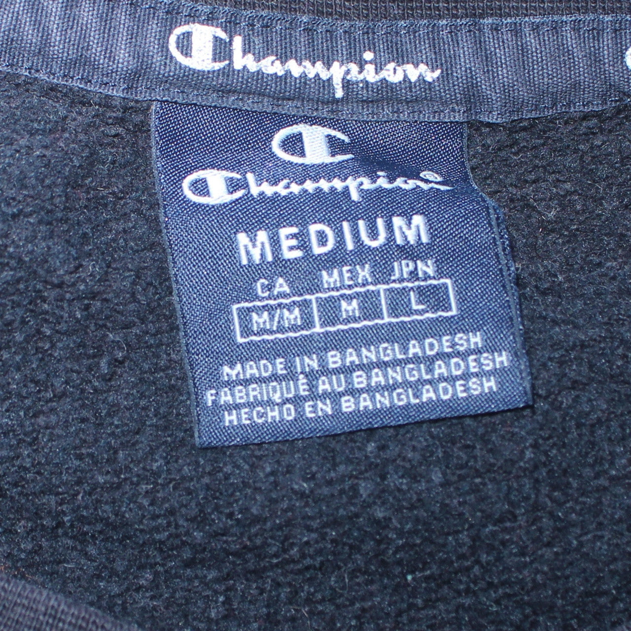 Mens UK Size M Champion Black Pullover Sweatshirt