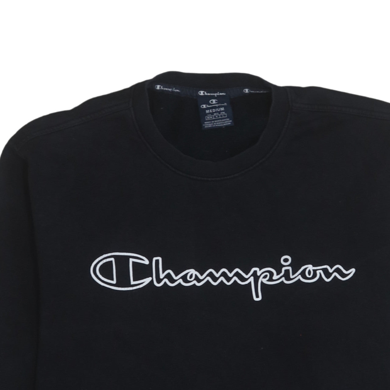 Mens UK Size M Champion Black Pullover Sweatshirt