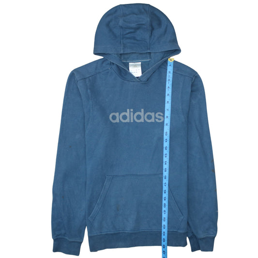 Mens UK Size S adidas Blue Pullover Hoodie