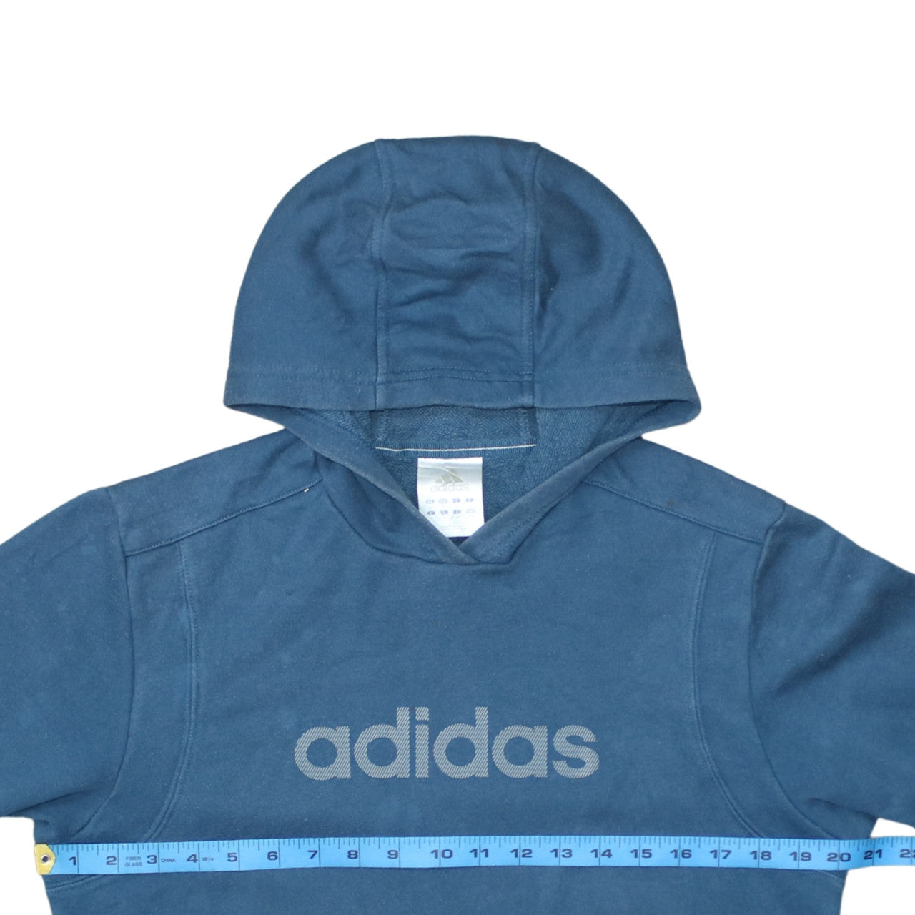 Mens UK Size S adidas Blue Pullover Hoodie