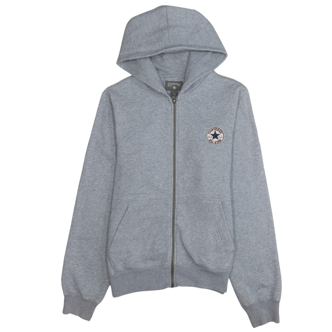 Mens UK Size S Converse Grey Full Zip Hoodie